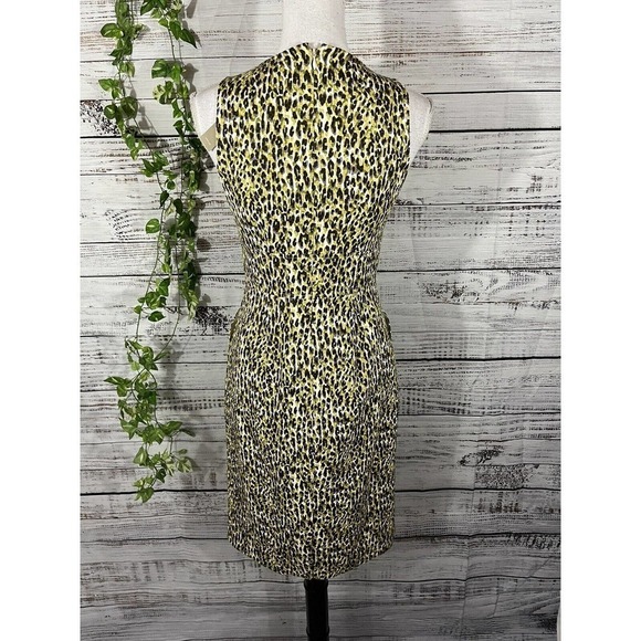 J Crew Dress size 2 Lime Green Purple Pique Straight Wedding Cocktail Evening - Picture 11 of 12